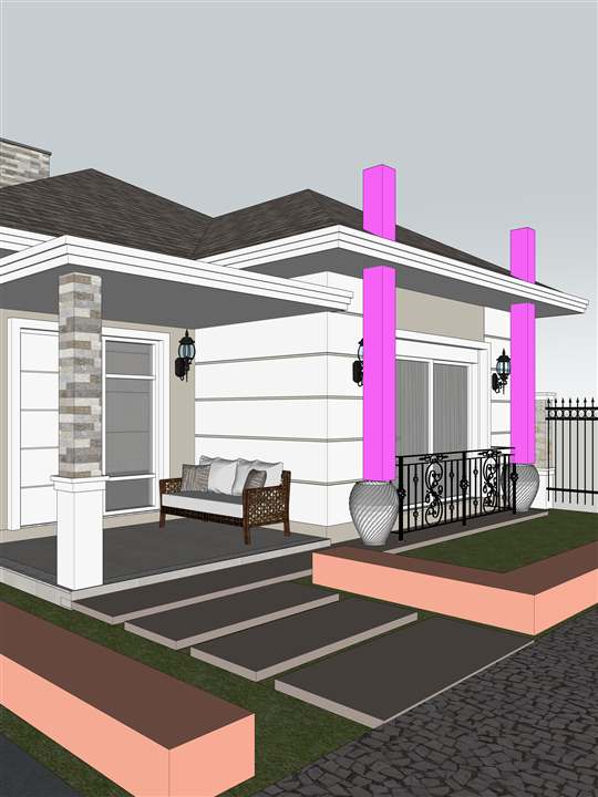 Print da mesma fachada, direto do SketchUp